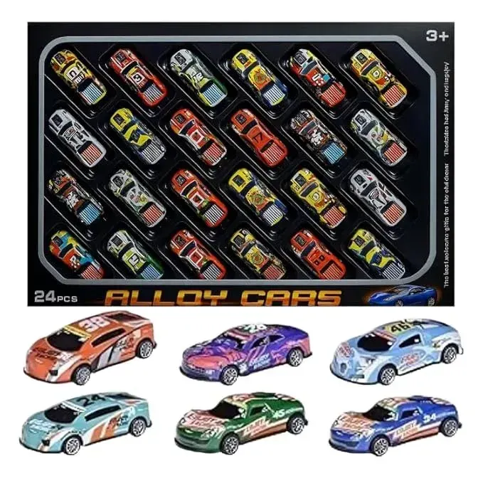 24Pc Colorful Mini Cars for Kids